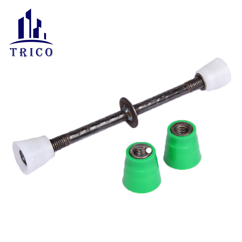 Full thread bar plastic d cone nut for wall concrete reinforcement