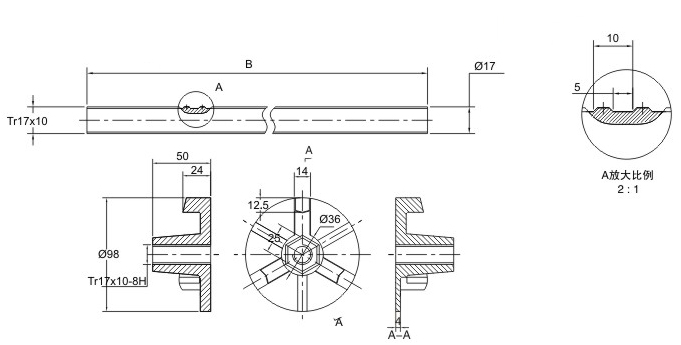 Aluminum Formwork Tie Rod Tie Nut