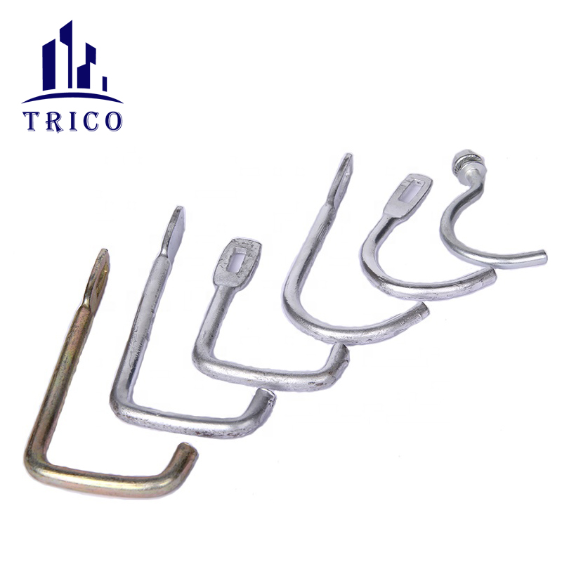 Construction concrete formwork hardware galvanized steel L hook supplier