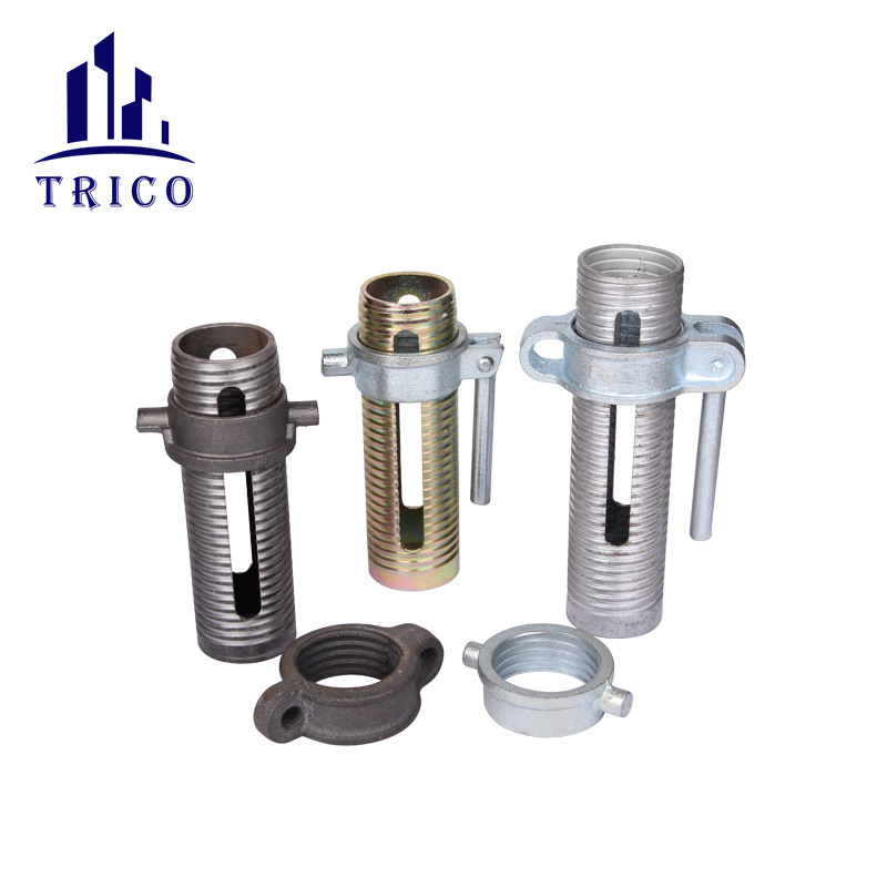 Building material adjustable steel prop accessories with sleeve nut