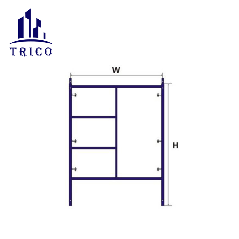 Blue Painted Steel Scaffolding Frames