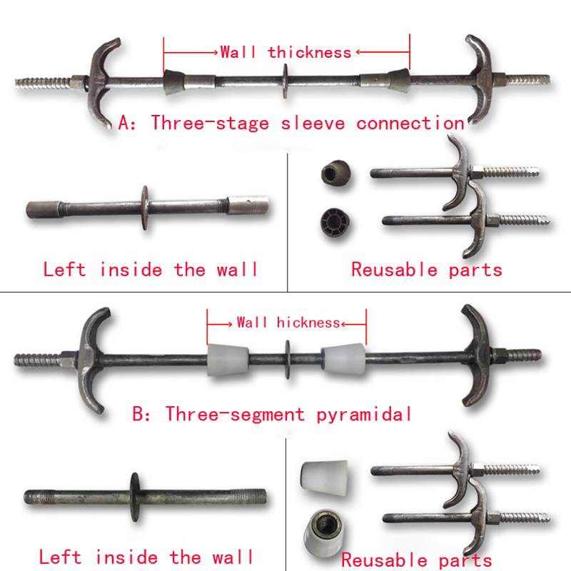 Build Concrete Formwork Screw Thread Water Stop Tie Rod