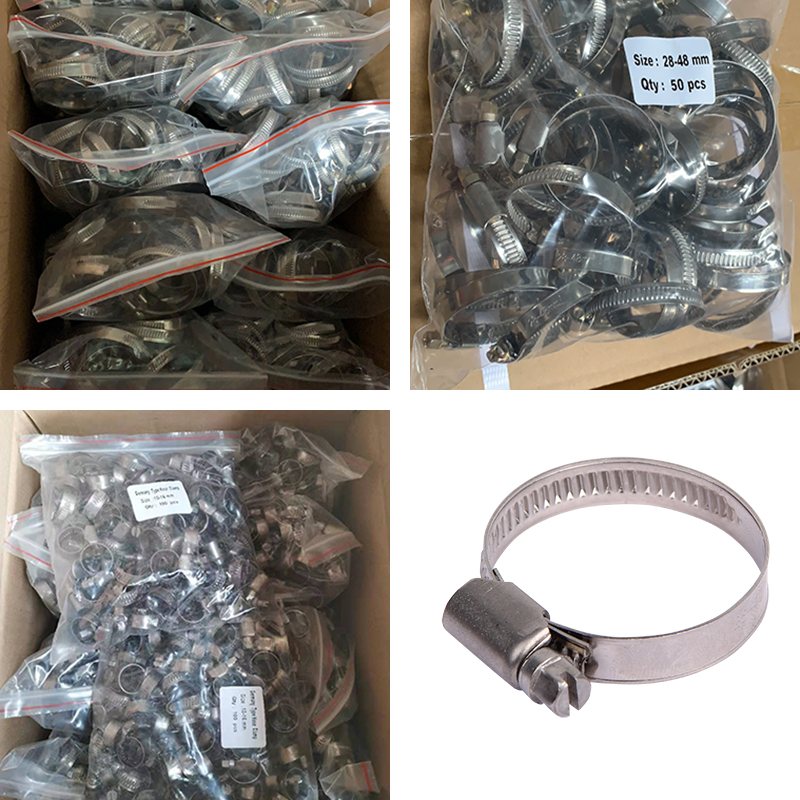 Durable steel galvanized German Type Worm Gear Gas Tube Connection Hose Clamps