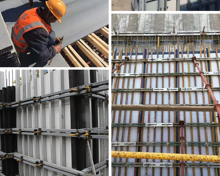 Concrete Molds Column Plastic PVC Formwork 4*8 Feet New Design Round Hole Plastic Formwork for Concrete Wall Building