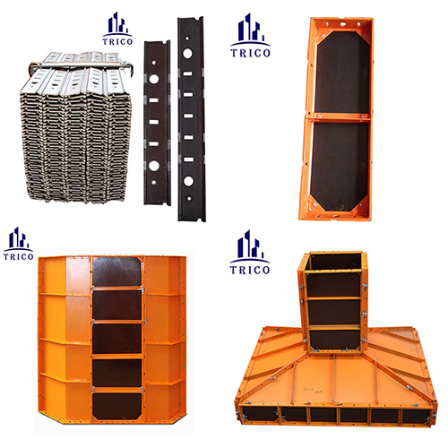Best Sale Wall Formwork System Concrete Steel-Ply Wall Forms Steel Forming Euro Form Panels with  Flat Tie Wedge Pin