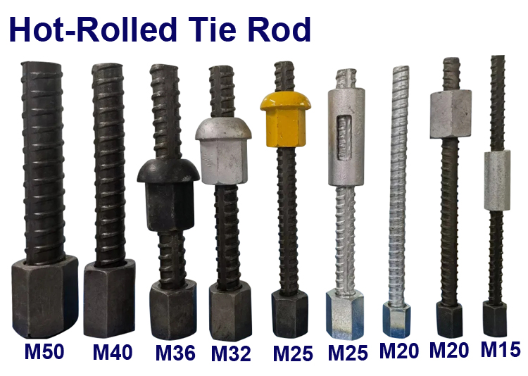 D15-830 190KN Hot-Rolled Thread Bar/Tie Bar/Formwork Tie Rod for Concrete Formwork