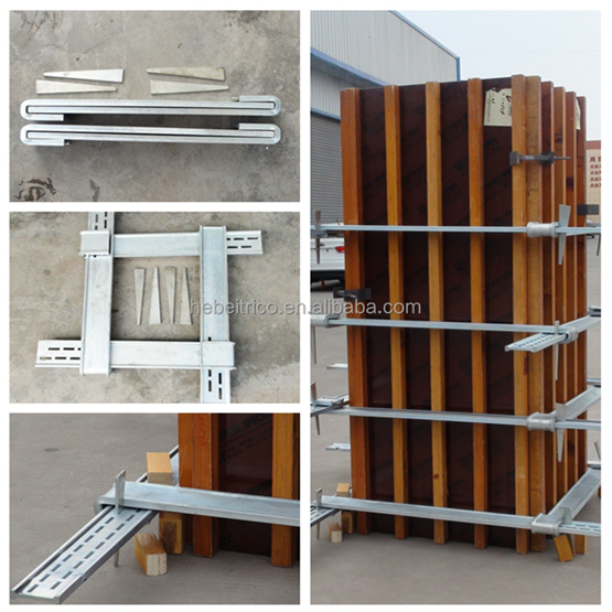 Galvanized Adjustable Formwork Clamp Beam Square Concrete Column With Wedge for Concrete