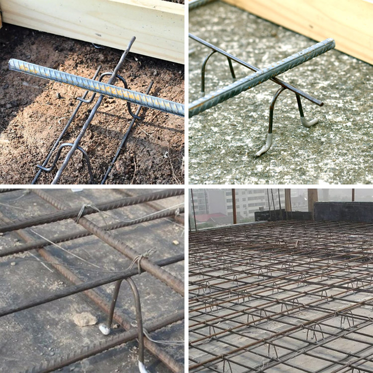 3 in. x 6 in. Rebar Double Rod Chair for Concrete Footings - Double Rod Capacity