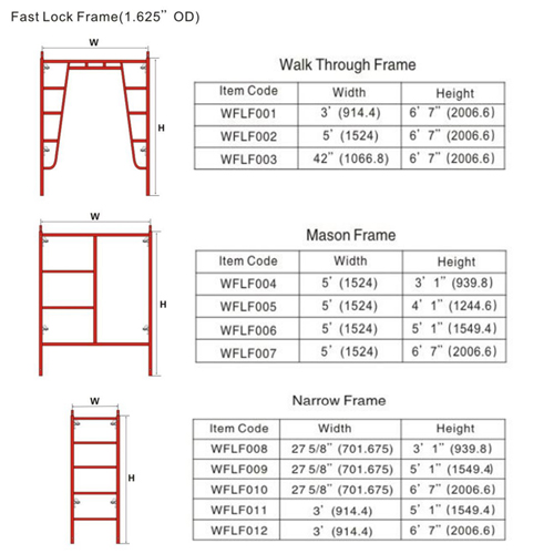 American H Frame Scaffold Ladder Scaffolding For Construction