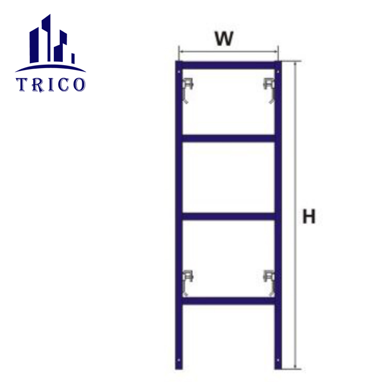 Blue Painted Steel Scaffolding Frames