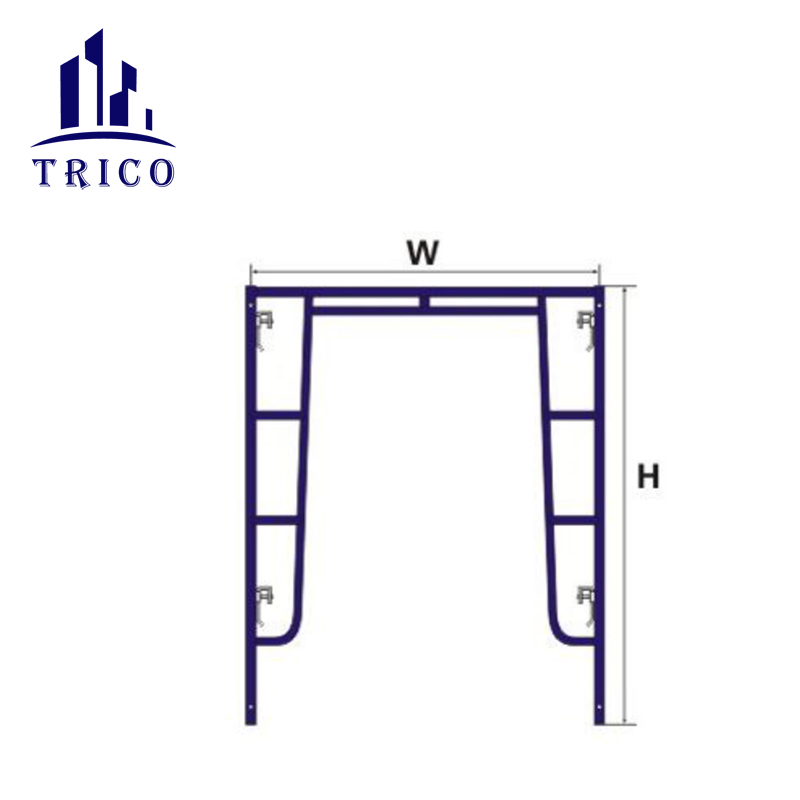 Blue Painted Steel Scaffolding Frames