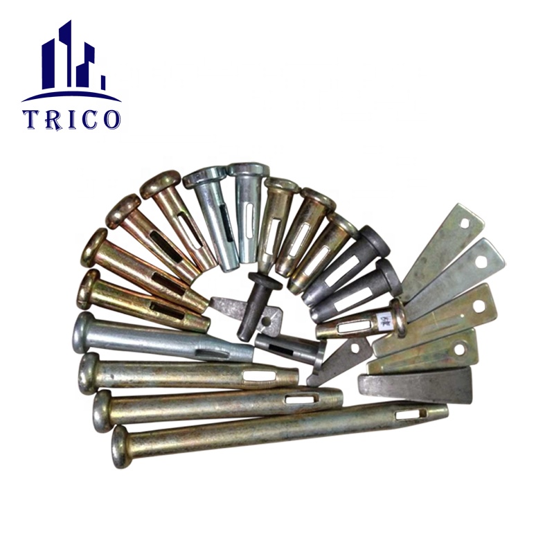 China America type Formwork accessories round head pins , flat head  pin,curved wedge, straight wedge