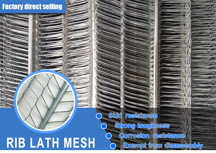 Construction Steel Mesh Flat Rib Galvanized Expanded Metal Lath