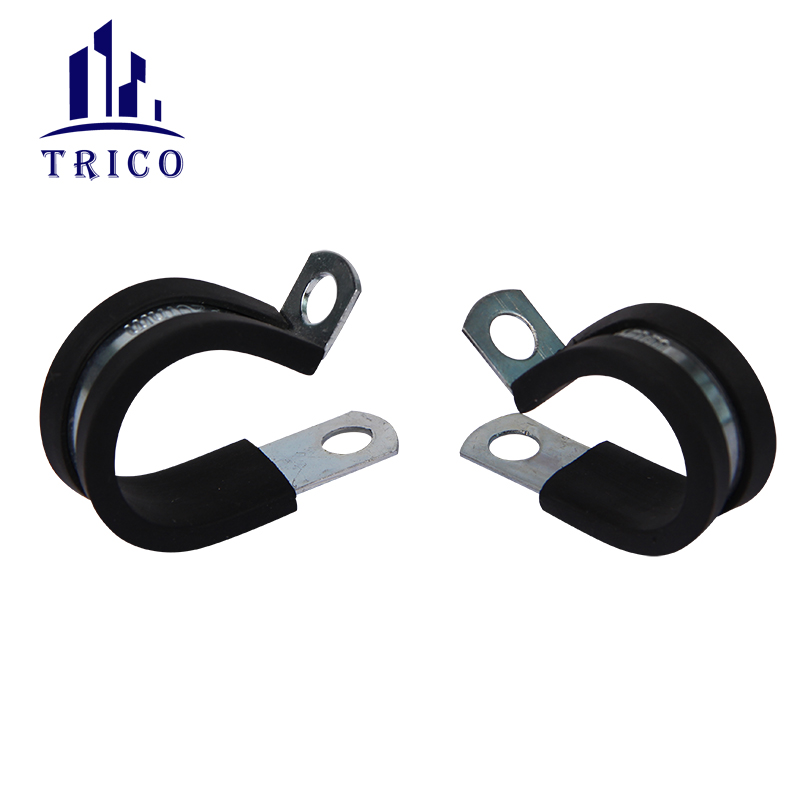 EPDM Rubber Cusioned P Lined Clip Fuel Tube Hose Clamp