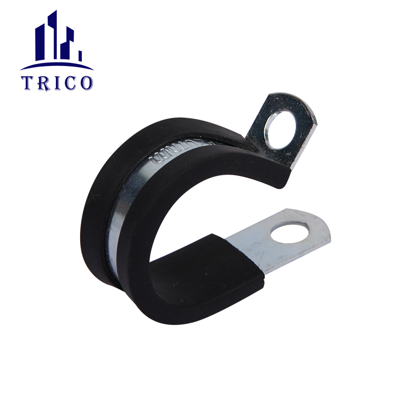 EPDM Rubber Cusioned P Lined Clip Fuel Tube Hose Clamp