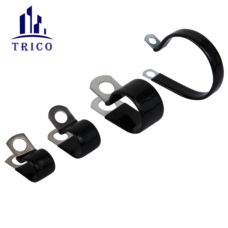 P Type PVC Coated Cable Clamp