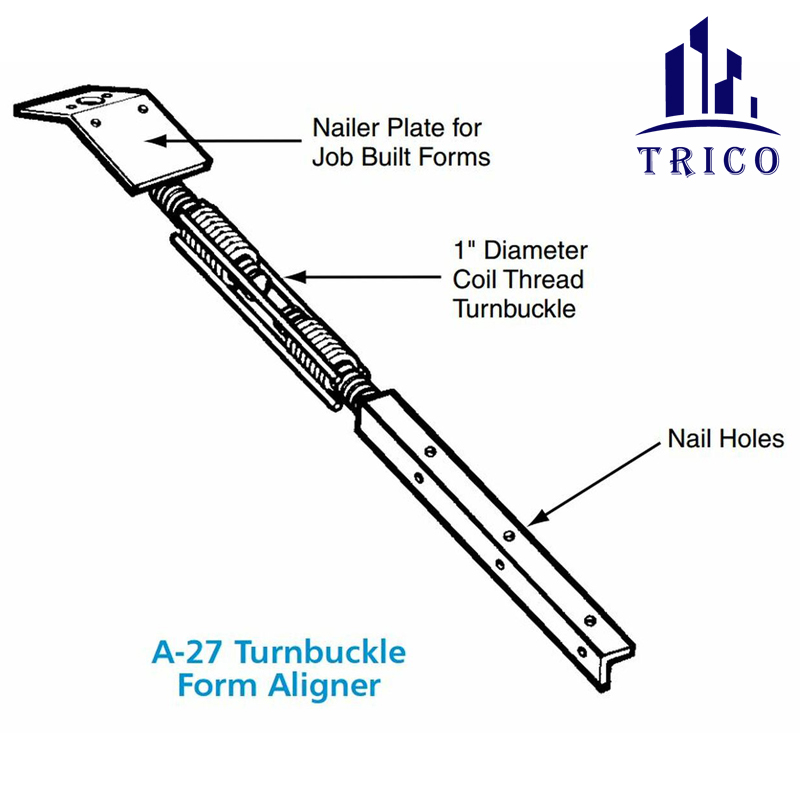 Turnbuckle Form Aligner for Plywood Forming