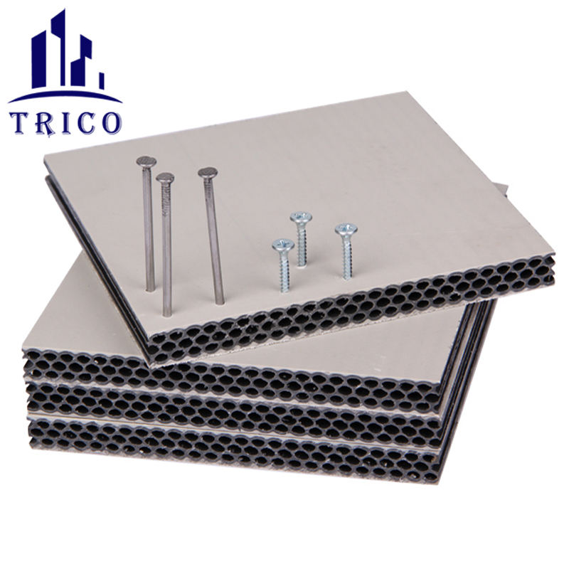 China Hebei Trico New Hollow Plastic Formwork Plate for Building Concrete