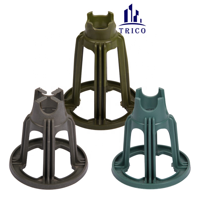 High Quality Four Legs Plastic Rebar Chair Spacers With Customized Size For Concrete