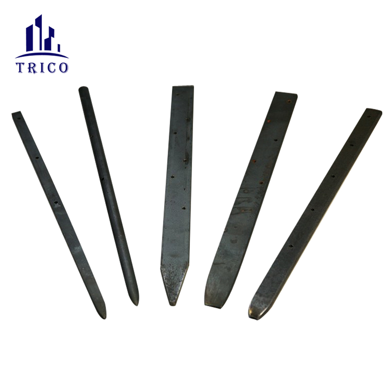 Construction Concrete Form Round/Square/Flat Steel Nail Stake With Holes