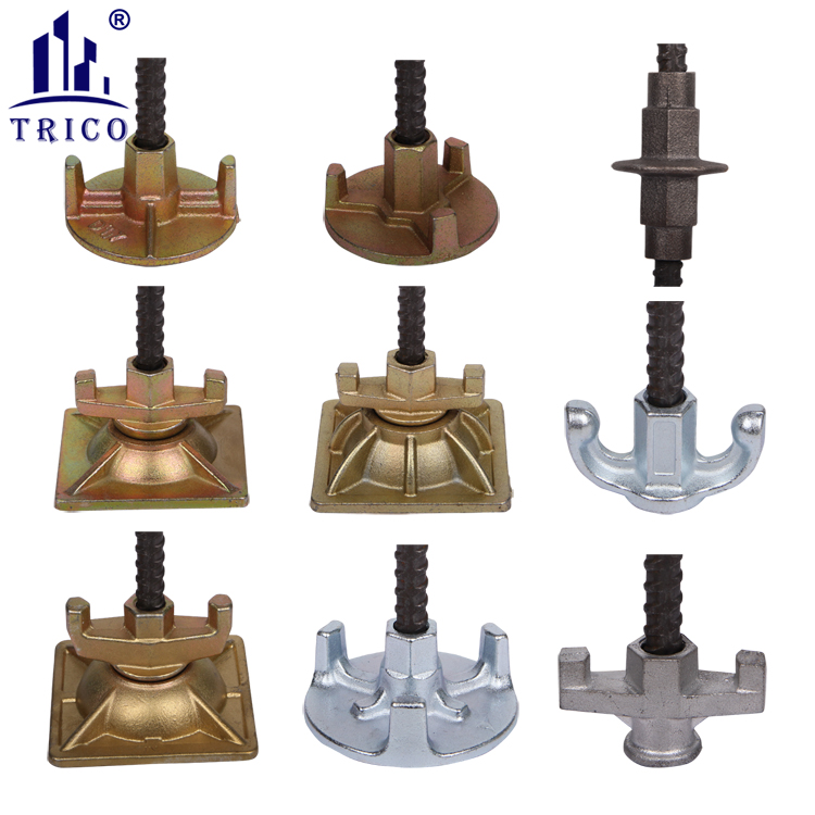 D15 D20 Concrete Wall Formwork Tie Rod System 15/17mm Tie Rod Wing Nut for Concrete Formwork