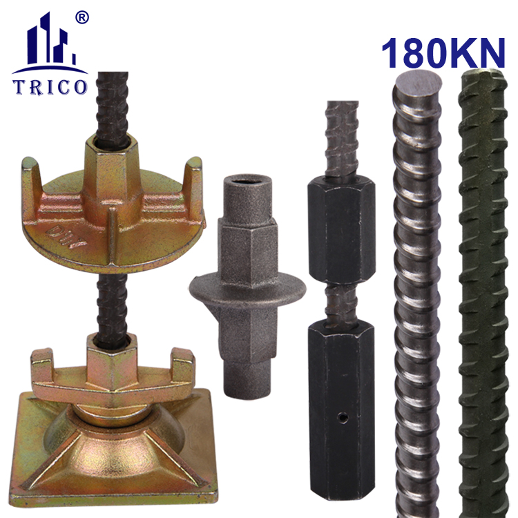 D15 D20 Concrete Wall Formwork Tie Rod System 15/17mm Tie Rod Wing Nut for Concrete Formwork