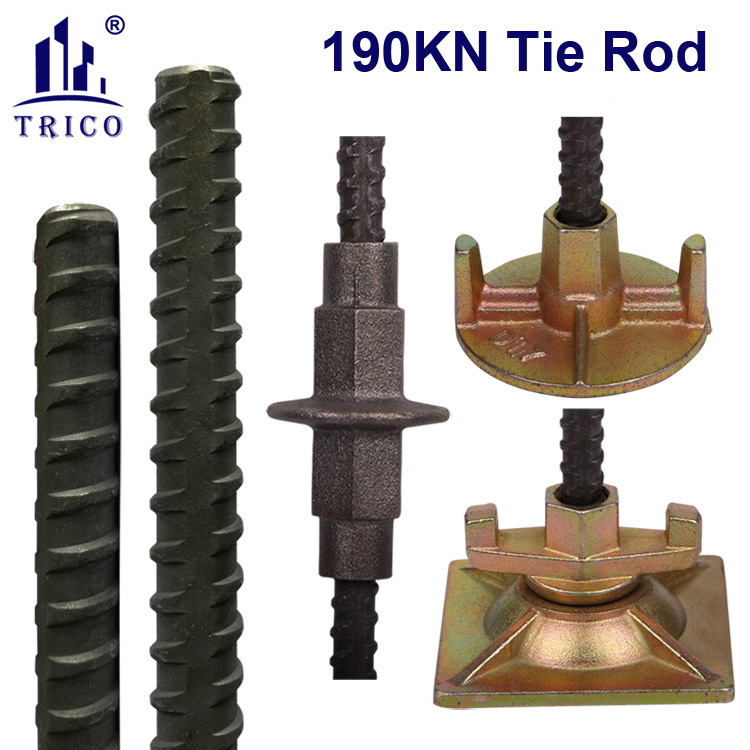190KN D15-830 Hot-Rolled Thread Bar/Tie Rod for Concrete formwork Tie Rod System