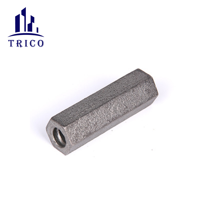 Formwork Accessories Cast Iron Hex Nut Connection Nut for Steel Tie Rod