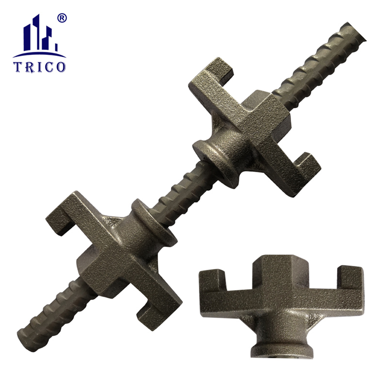180KN 15/17mm Cast Iron Wing Nut with Two Arms for Formwork Tie Rod System