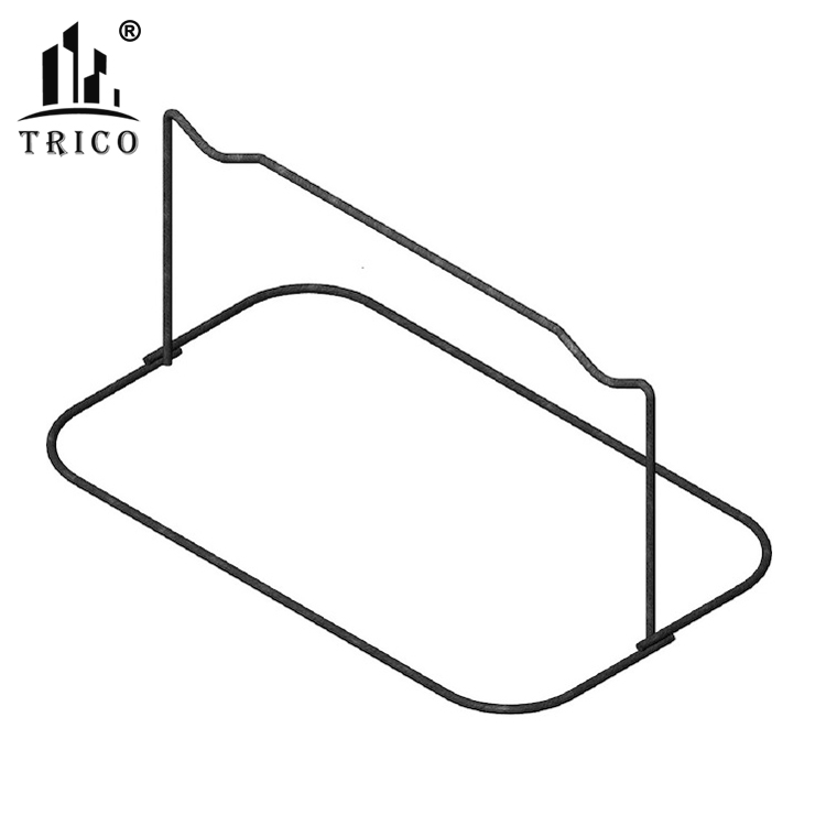 Concrete Plain Slab Bolster Upper With Gray Plastic Coated Legs - Continuous Rebar Chairs