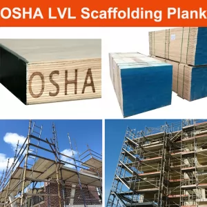 Laminated Veneer Lumber (LVL) OSHA Scaffolding Plank For Construction