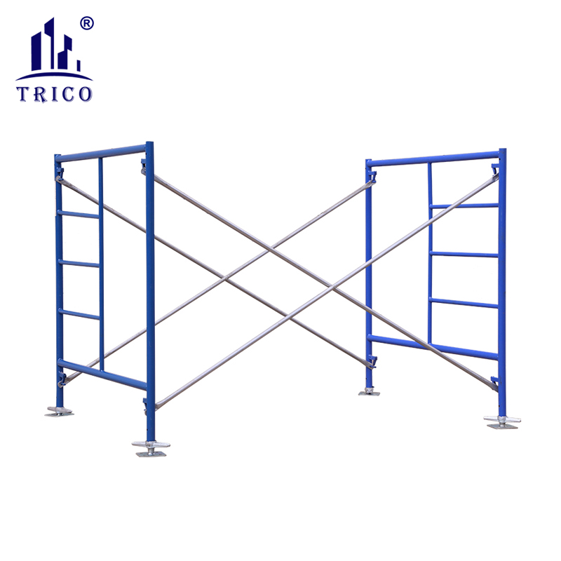 American Ladder Frame Scaffold H Frame Ladder Scaffolding For Building Construction