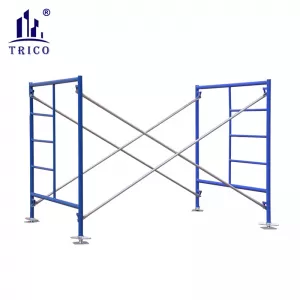 American Ladder Frame Scaffold H Frame Ladder Scaffolding For Building Construction