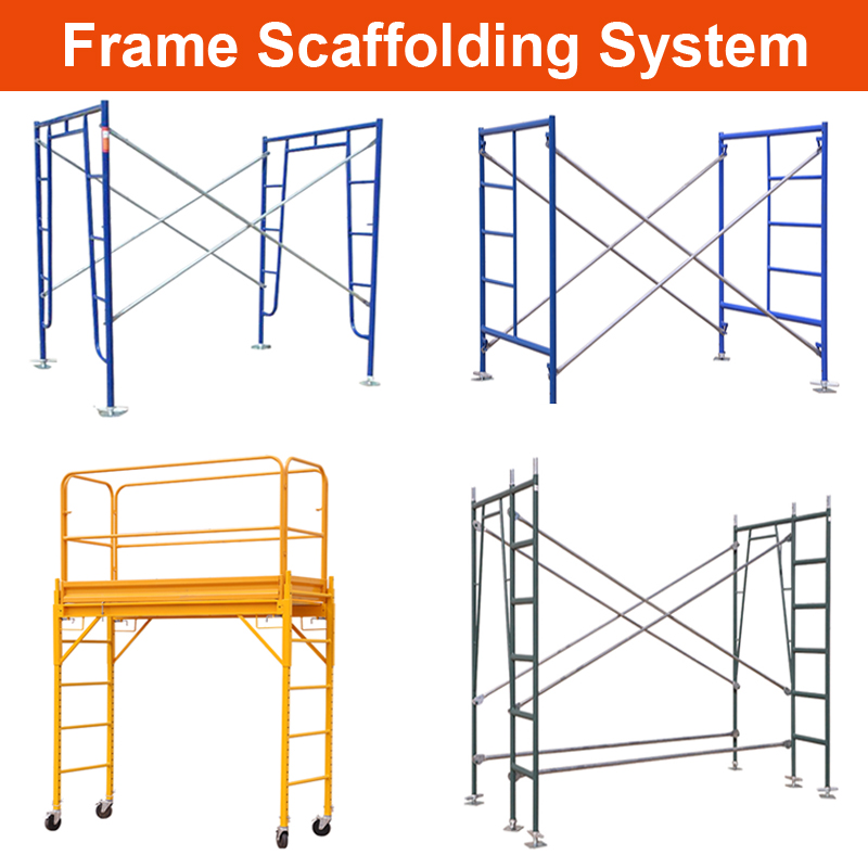 American Ladder Frame Scaffold H Frame Ladder Scaffolding For Building Construction