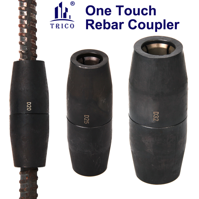 One Touch Rebar Coupler For Concrete Construction  Rebar Splicing Coupler